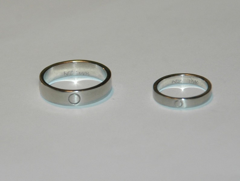 Anniversary Rings Sterling Silver Eternity Band Set, Promise rings, Commitment, Wedding image 5