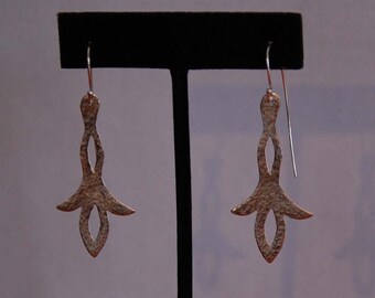 New Nouveau Sterling Silver Dangling Earrings