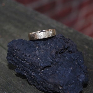 Handmade Yellow Gold Hammered Sunny Day Wedding Band, male band, recycled gold