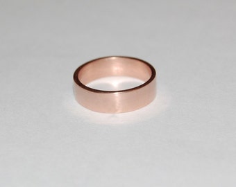 5mm 10kt Rose Gold Plain Wedding Band