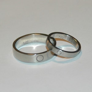 Anniversary Rings Sterling Silver Eternity Band Set, Promise rings, Commitment, Wedding image 2