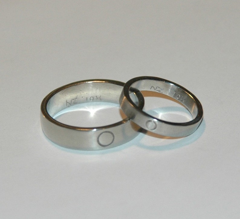 Anniversary Rings Sterling Silver Eternity Band Set, Promise rings, Commitment, Wedding image 2