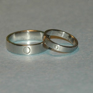 Anniversary Rings Sterling Silver Eternity Band Set, Promise rings, Commitment, Wedding image 1