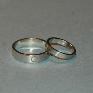 Anniversary Rings Sterling Silver Eternity Band Set, Promise rings, Commitment, Wedding image 3