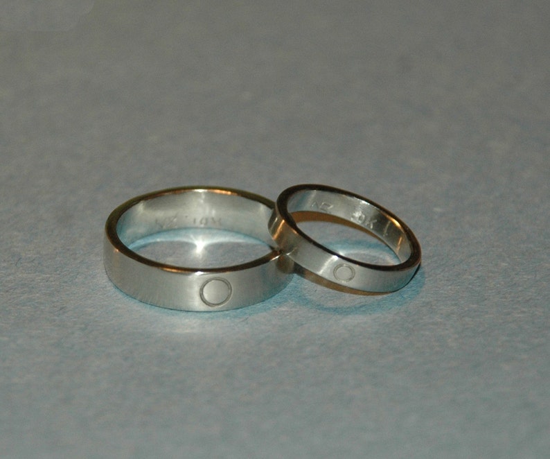 Anniversary Rings Sterling Silver Eternity Band Set, Promise rings, Commitment, Wedding image 3