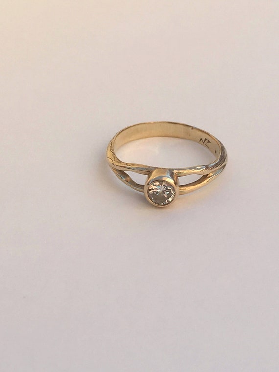 Diamond Engagement Ring Handmade 4.5 MM Diamond Natural Tree - Etsy