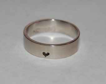 Promise Ring, Little, little bit of Heart Sterling Silver Ring, Commitment band, Anniversary ring