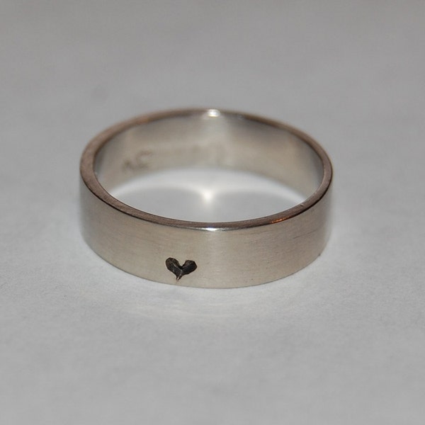 Promise Ring, Little, little bit of Heart Sterling Silver Ring, Commitment band, Anniversary ring