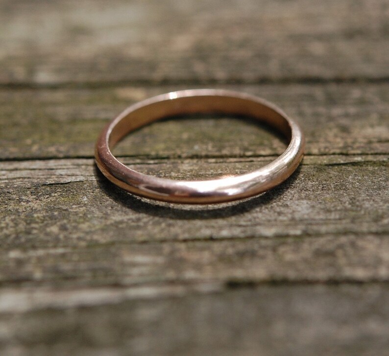 2Mm Rose Gold Wedding Band Pictures