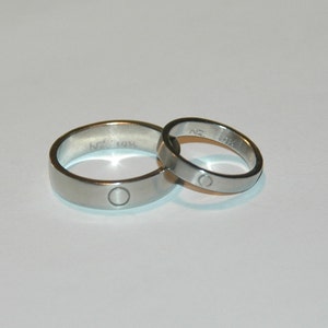 Anniversary Rings Sterling Silver Eternity Band Set, Promise rings, Commitment, Wedding image 4