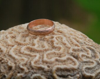 The Natural Tree Vine Rose Gold Wedding  Band, Male wedding band, Nature wedding, Matching wedding set