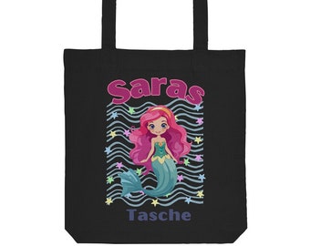 Vegane Stofftasche personalisiert mit Wunschname Waschbar Recycelte Materialien - Organic Tote-Bag