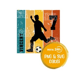 Fussball Trikot Silhouette SVG & PNG – Personalisierte Plotterdatei für Geburtstagsshirt, Pulli, Kissen, Tasche – Digitaler Download
