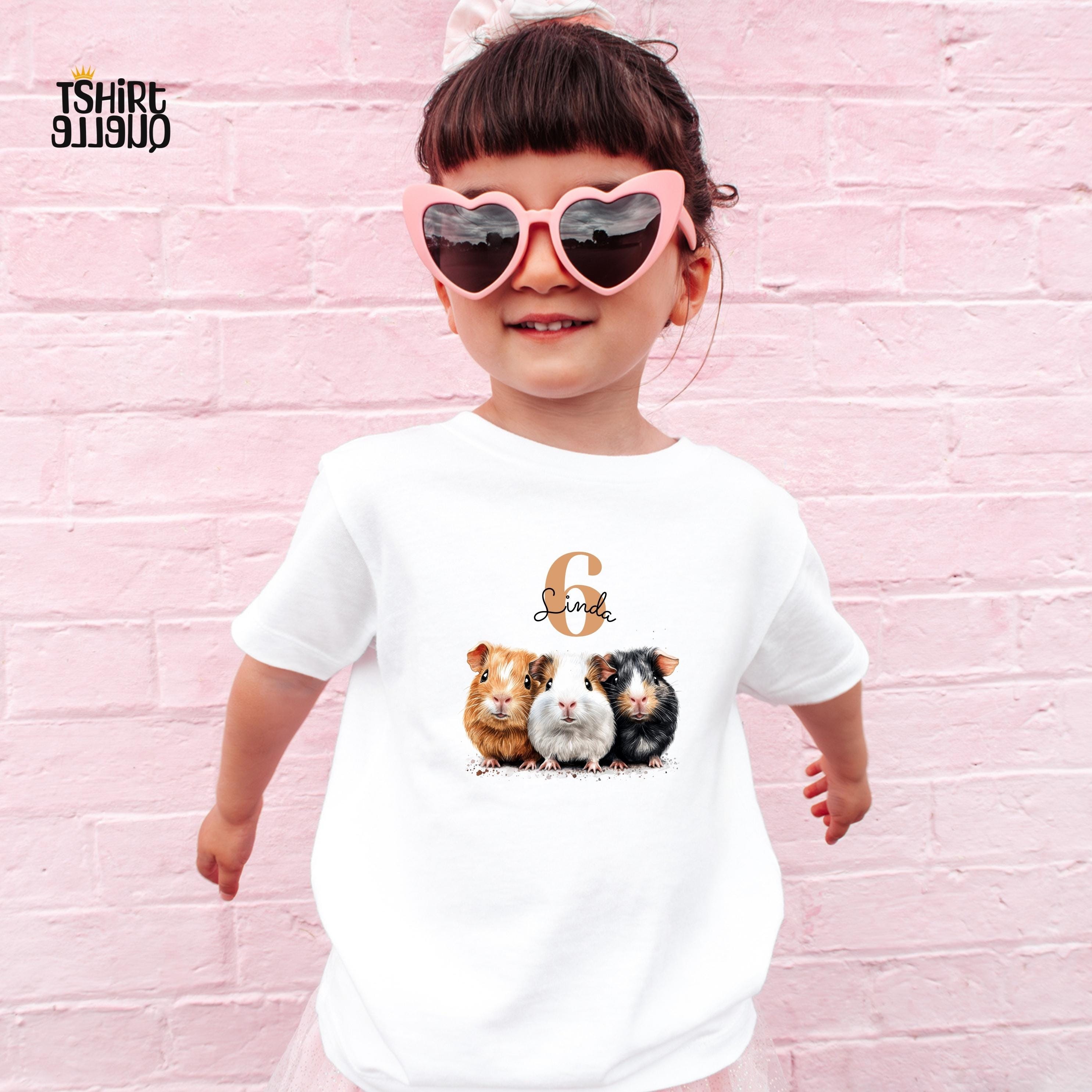 Guinea pig T-shirt children personalized birthday shirt