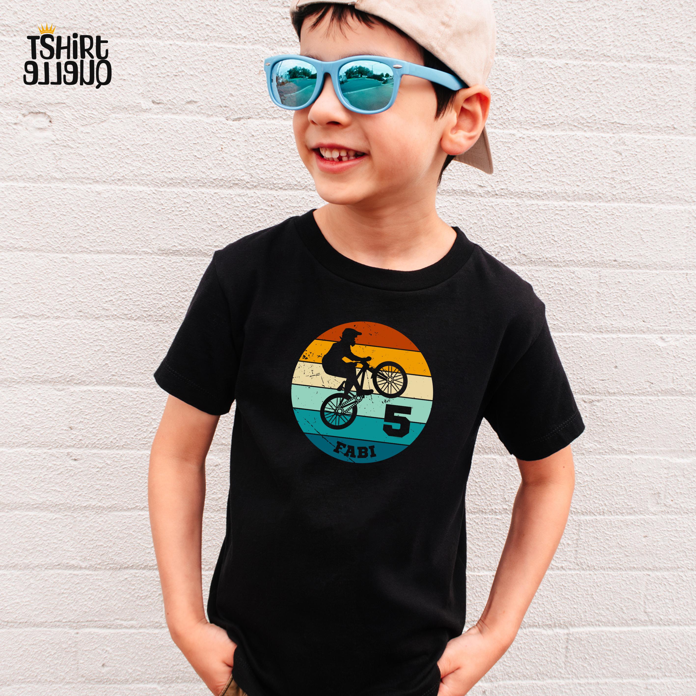 Biking MTB T-Shirt Kids - Personalized Mountain Bike Shirt for children from 0 to 14 years
