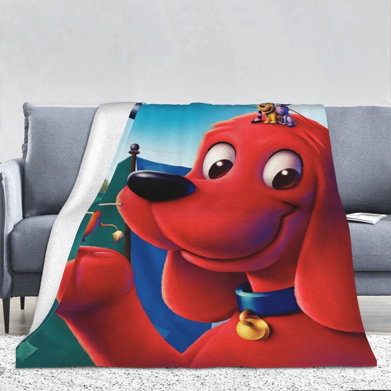 Clifford Blanket Custom Name Anime Printed Tapestry Personalized