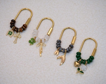 Custom keychain, personalized bag charm, initial and birthstone keychain, handbag accessory, bridesmaid gift, Gift for bridesmaids