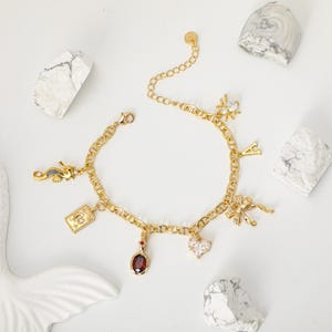 Custom Charm Bracelet,Personalized Charm Bracelet,pick your own charms & chain,create your own charm bracelet,Birthday Gift,gold ,silver