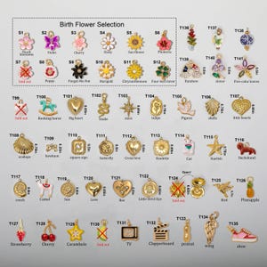 Bulk wholesale various styles of gold plated Charms | Single charms to add to bracelets or necklaces | DIY bracelet necklace accessories