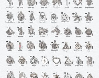 Wholesale silver charms in various styles | Single charms to add to bracelets or necklaces | DIY bracelet and necklace accessories