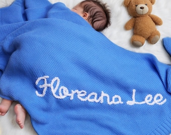 Coperta con nome per bambino personalizzata, coperta per bambino personalizzata, coperta con nome per bambino ricamata, regalo per neonato, regalo per baby shower, regalo per bambina