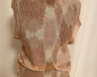 Ärmelloses Strick-Tanktop Sommer, Handgestrickter leichter Pullover, einzigartiges Geschenk für sie, Damen-Schichtentop