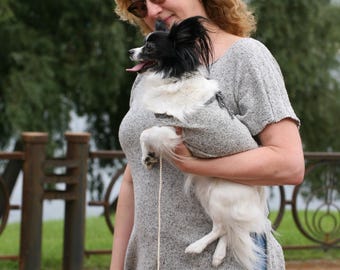 Seiden Outfit für Ihren Hund und Sie, Zusammenpassender Hund und Besitzer T-Shirt Set, Hund Mutter Outfit, Luxus Haustier Liebhaber Geschenk