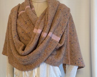 Cachecol xadrez de lã merino extragrande, xale longo de inverno, cachecol tipo manta de tricô, cachecol de lã aconchegante para homens e mulheres.