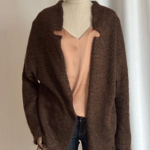 Knitted Coat, Women Bolero Bridal Shrug, Wool Jacket, Mohair Sweater, Orange Wedding Cardigan, Loving Gift