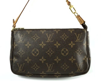 Louis Vuitton monogram brown authentic canvas pochette 2000s