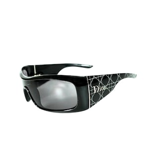 Christian Dior authentic Cannage 2 shield sunglasses in black