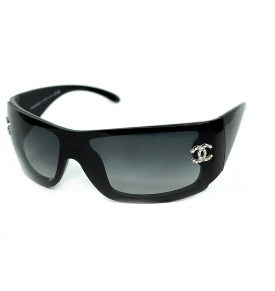 CHANEL シャネル ラインストーン ココマーク サングラス 5088-B Chanel 5088-B C.501/8g Diamante Logo Authentic Black Sunglasses