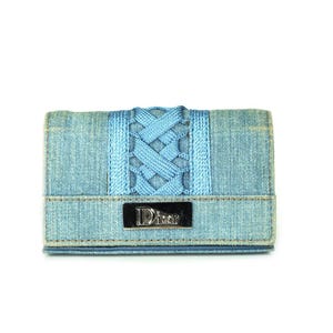 Christian Dior authentic vintage corset denim key wallet
