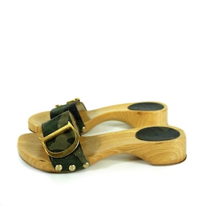 Christian Dior Authentic Vintage Camo Slide Sandals with CD Buckle