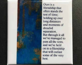 Square Friendship Poetry Magnet