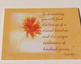 Blank Daisy Friendship Card with Quote