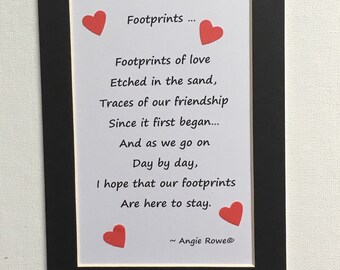 Poetry Art Print- Footprints Of Love