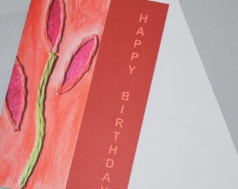 Happy Birthday Greeting Card- Words Inside
