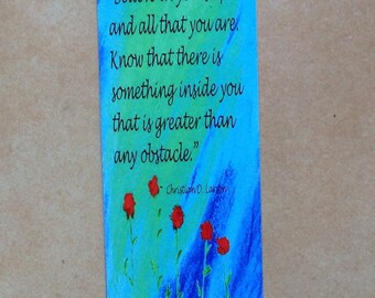 Motivational Bookmark With Christian D. Larson Quote
