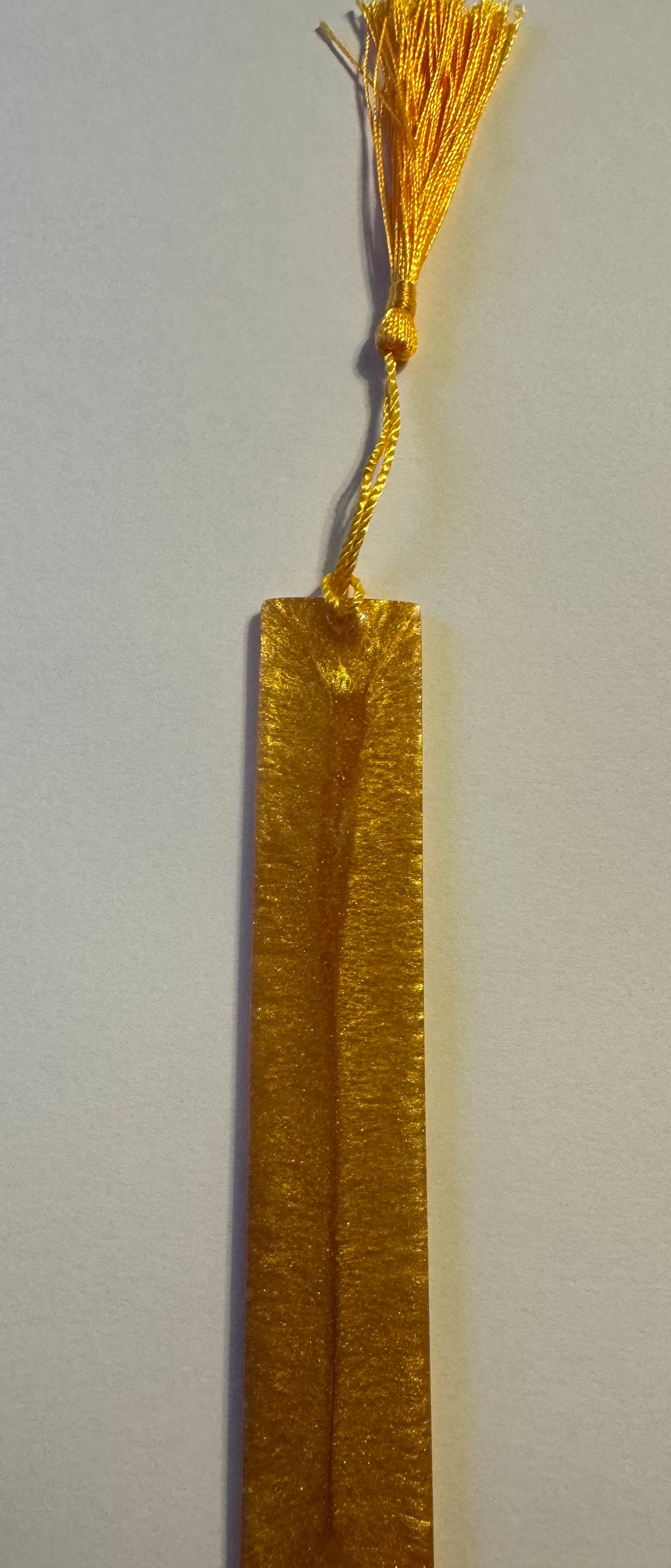 Golden Shimmer Yellow Resin Bookmark - Etsy UK