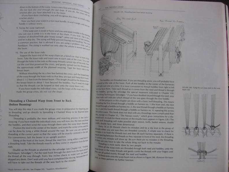 The Weaving Spinning and Dyeing Book by Rachel Brown Etsy