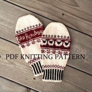 PDF Knitting Pattern - Baa Humbug Mittens