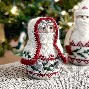 PDF Stickmönster: Färglägg Fru Tomten