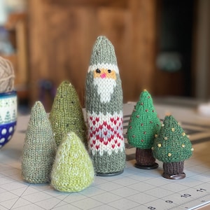 PDF Knitting Pattern - Father Christmas Ornament