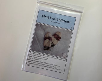 Printed Paper Copy Knitting Pattern - First Frost Mittens