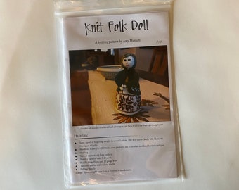 Printed Paper Copy Knitting Pattern - Knit Folk Doll