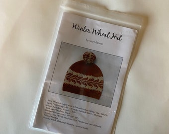 Printed Paper Copy Knitting Pattern - Winter Wheat Hat