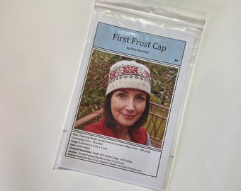 Printed Paper Copy Knitting Pattern - First Frost Hat