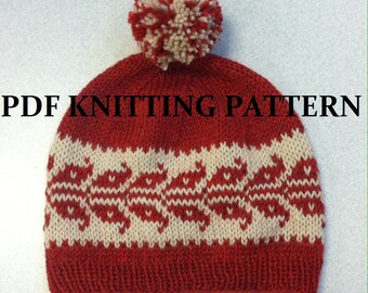 PDF Knitting Pattern - Winter Wheat Hat