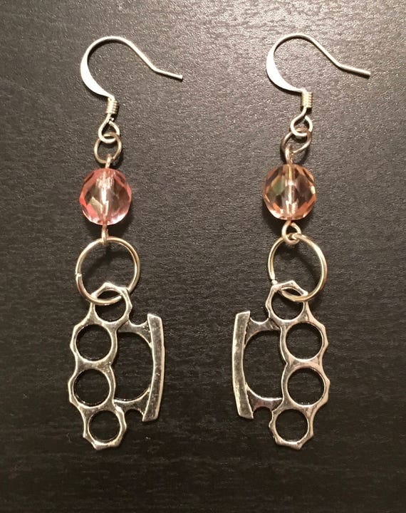 brass knuckle earrings